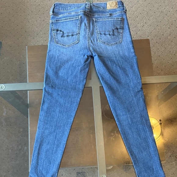 American Eagle Outfitters Dark Blue Distressed Jeans - Picture 7 of 7